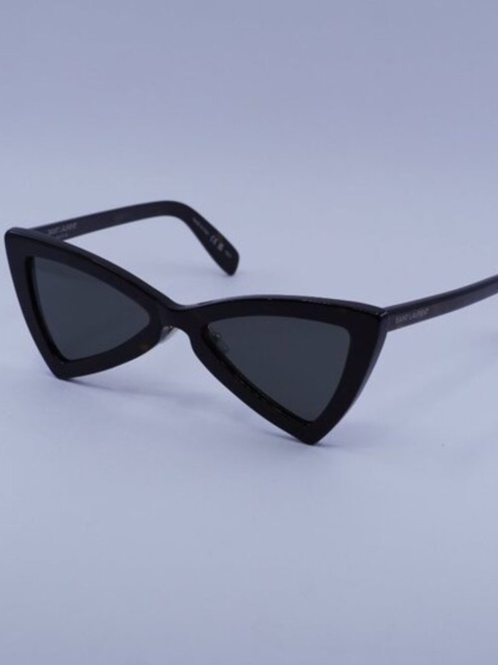 Saint Laurent SL207 JERRY 006 Sunglasses Dark Havana Cat Eye Frame, Grey Lenses